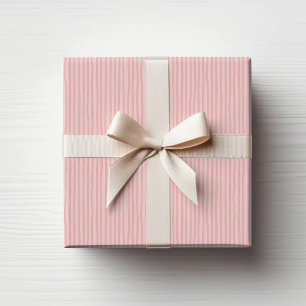 Cadeau Papier d'emballage minimal rayé rose