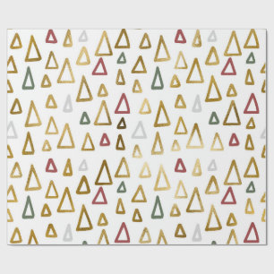 Cadeau Papier d'emballage minimaliste géométrique arbre d