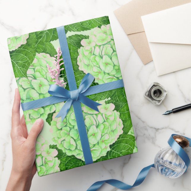 Cadeau Papier d'emballage motif d'aquarelle Hydrangea (Cadeaux)