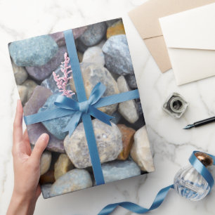 Cadeau Papier d'emballage motif en cailloux coloré