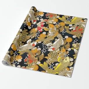 Cadeau papier d'emballage motif japonais