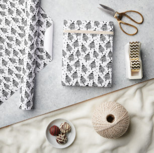 Cadeau Papier d'emballage - Motif sapins de Noël