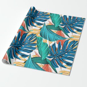 Cadeau Papier d'emballage motif tropical