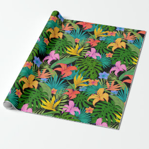 Cadeau Papier d'emballage motif tropical