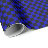 Papier d'emballage moyen de contrôles de bleu noir