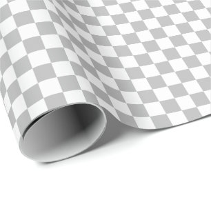 Cadeau Papier d'emballage moyen gris et de blanc de