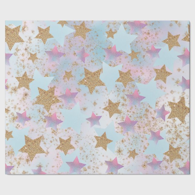 Cadeau Papier d'emballage Noël Star (Couture)