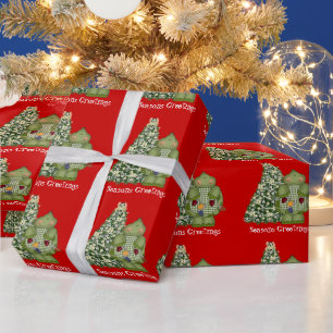 Cadeau Papier d'emballage Noël Turtle Holiday
