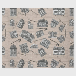 Cadeau Papier d'emballage Nouvelle Maison