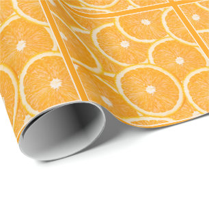 Cadeau Papier d'emballage orange