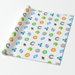 Cadeau Papier d'emballage orienté de Cryptocurrency
