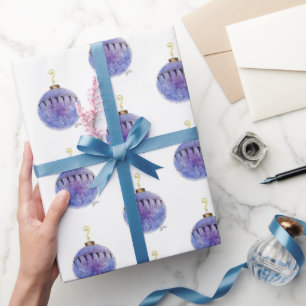 Cadeau Papier d'emballage - Ornement d'arbre bleu
