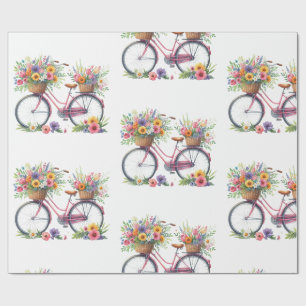 Cadeau Papier d'emballage - Papier d'emballage floral pas
