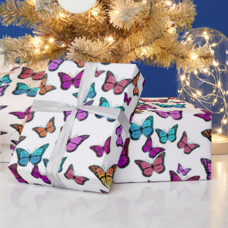 Cadeau Papier d'emballage papillon de 76 cm x 18 m