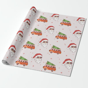 Cadeau papier d'emballage Père Noël pour panneau de paix