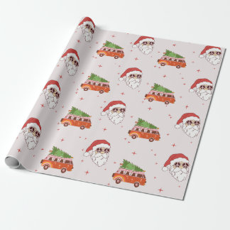 Cadeau papier d'emballage Père Noël pour panneau de paix 