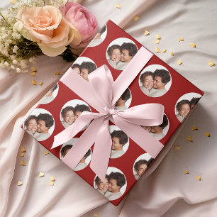Cadeau Papier d'emballage personnalisé avec photos pour l