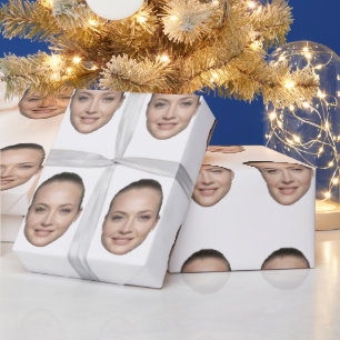 Cadeau Papier d'emballage personnalisé avec visage person