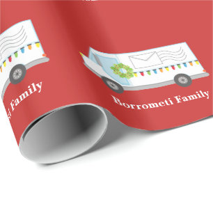 Cadeau Papier d'emballage personnalisé de camion de