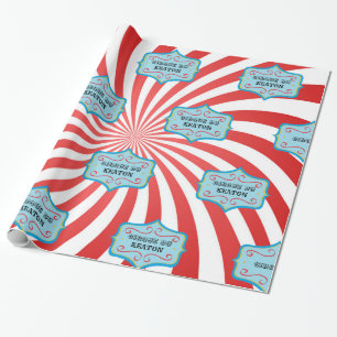 Cadeau Papier d'emballage personnalisé de cirque vintage