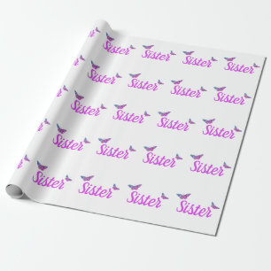 Cadeau Papier d'emballage personnalisé de soeur