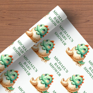 Cadeau Papier d'emballage Petit bébé dinosaure à faire éc