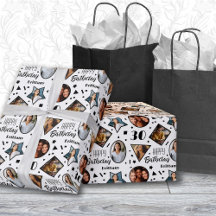 Papier d'emballage photo nom 30e anniversaire