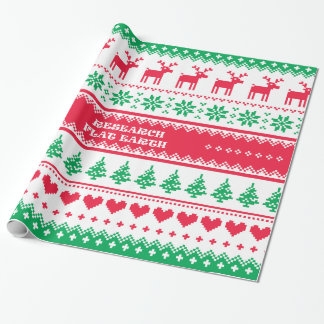 Cadeau Papier d'emballage PLAT de cadeaux de Noël de la