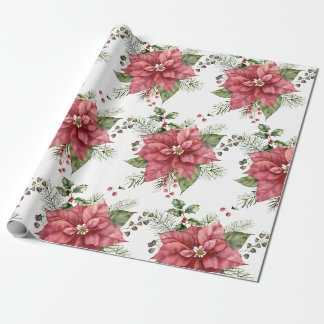 Cadeau Papier d'emballage Poinsettia