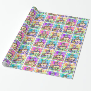 Cadeau Papier d'emballage Pop Art Hot Dog