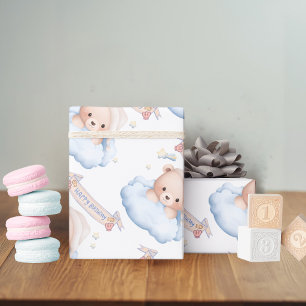 Cadeau Papier d'emballage pour 1er anniversaire Ourson