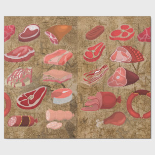 Cadeau papier d'emballage pour amoureux de saucisse