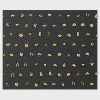 Cadeau Papier d'emballage pour animaux de compagnie noir