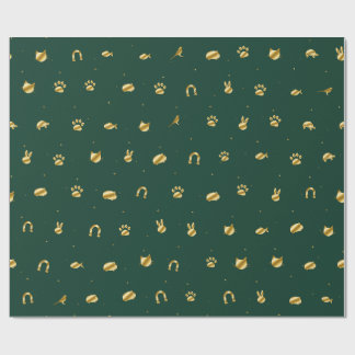 Cadeau Papier d'emballage pour animaux de compagnie vert