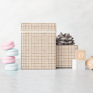 Cadeau Papier d'emballage pour Baby Shower à carreaux Tau