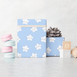 Cadeau Papier d'emballage pour Baby Shower avec étoiles b