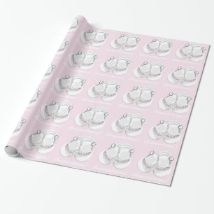 Cadeau Papier d'emballage pour Baby Shower Chaussures Béb