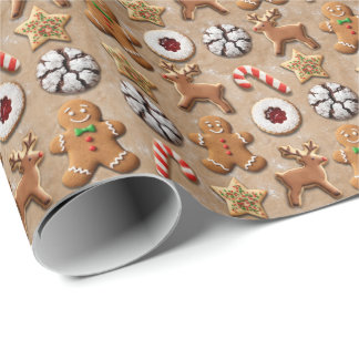 Cadeau Papier d'emballage pour biscuits de Noël – Fêtes d