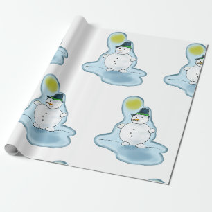 Cadeau papier d'emballage pour bonhomme de neige cool