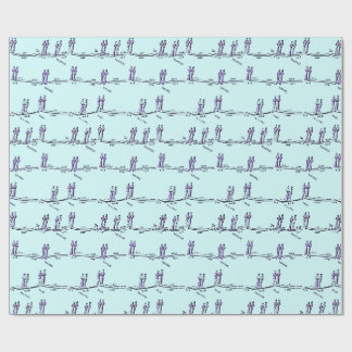 Cadeau Papier d'emballage pour cours de danse (Bleu)