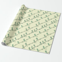 Papier d'emballage pour cours de danse (Jaune)