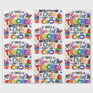 Cadeau Papier d'emballage pour enseignant de sensibilisat