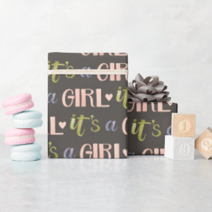 Cadeau Papier d'emballage pour nouveau-né C'est une fille