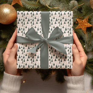 Cadeau Papier d'emballage pour sapins de Noël modernes