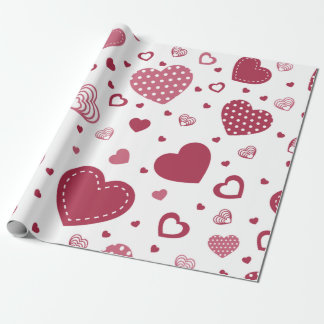 Cadeau Papier d'emballage Red Heart