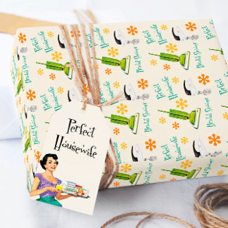 Cadeau Papier d'emballage rétro de mariage Parfaite Ménag