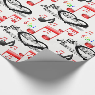 Cadeau Papier d'emballage Rock Musique