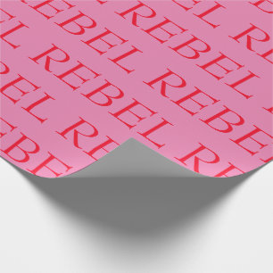 Cadeau Papier d'emballage - rose et rouge REBEL