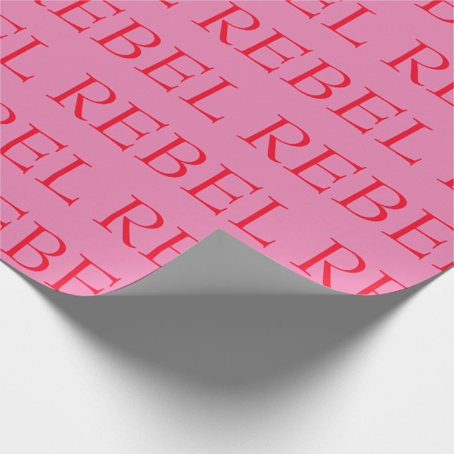 Cadeau Papier d'emballage - rose et rouge REBEL (Coin)