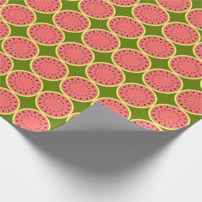 Cadeau Papier d'emballage rose pastèque multi (Coin)